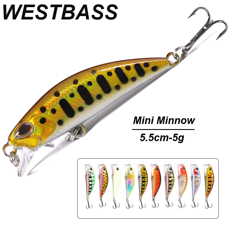 Fishing Equipment For Trout - WESTBASS 1PX Micro Minnow señuelo 55mm-5g