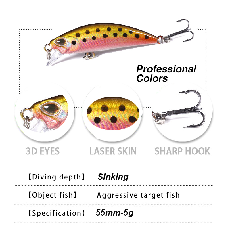 WESTBASS 1PX Micro Minnow señu - Fishing Equipment For Trout reseña y precio