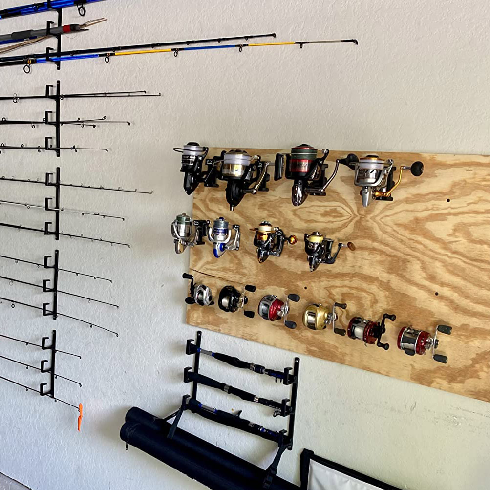 5 unidades de soporte de pared - Baitcasting Reel reseña y precio
