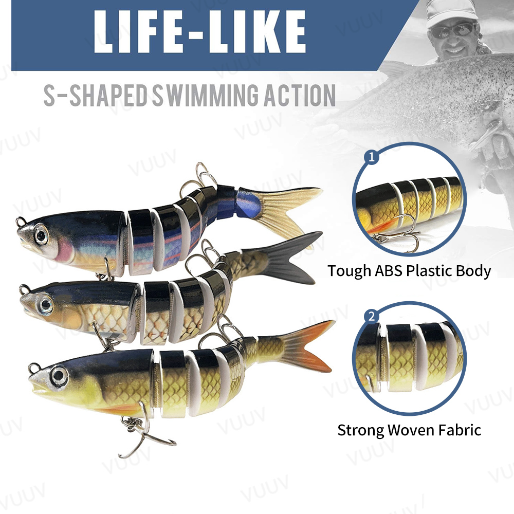 10 señuelos de pesca articulad - Fishing Equipment For Trout reseña y precio