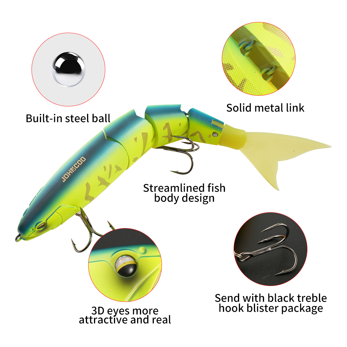 Señuelo de pesca articulado Jo - Baitcasting Reel reseña y precio